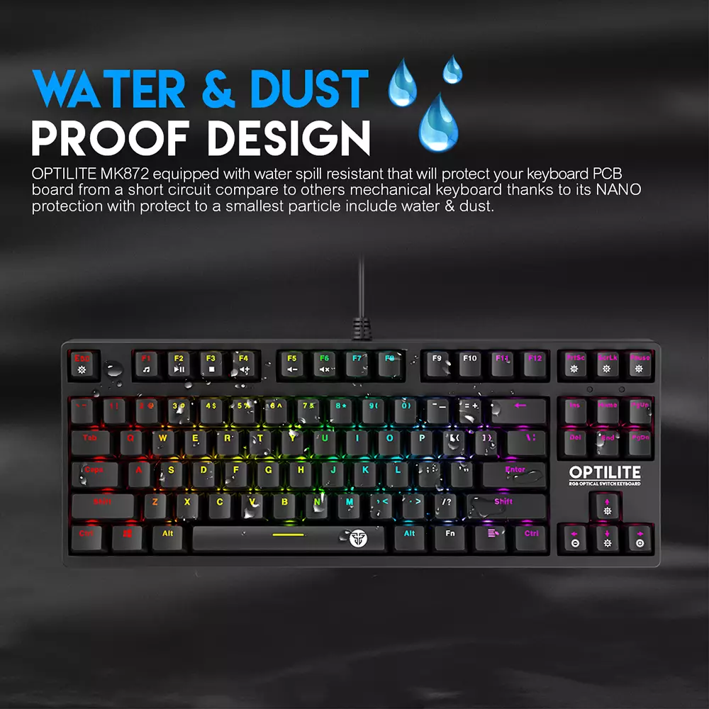 Fantech MK872 RGB Optilite Tournament Edition RGB Optical Switch Keyboard-gallery-2