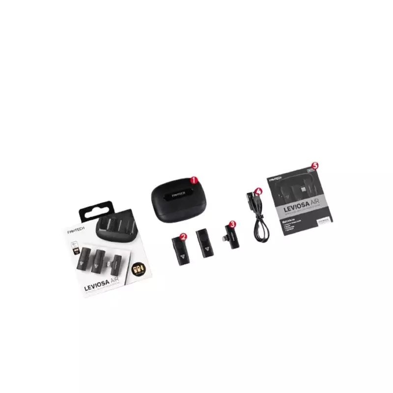 Fantech LEVIOSA AIR WMV21L Lightning Dual Mic Type C Wireless Microphone-gallery-4