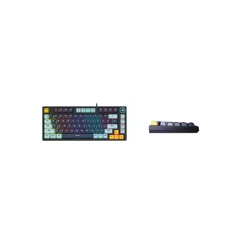 Fantech ATOM 81 MK875V2 RGB Wired Mechanical Gaming Keyboard (Navy Blue) /sky blue-gallery-4