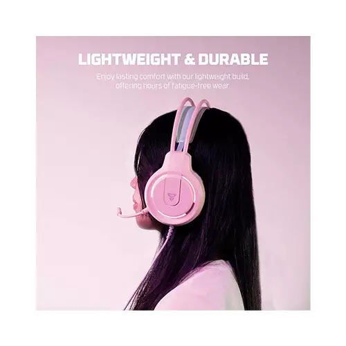 Fantech FLASH HQ53 Lightweight Gaming Headset (Pink)-gallery-2