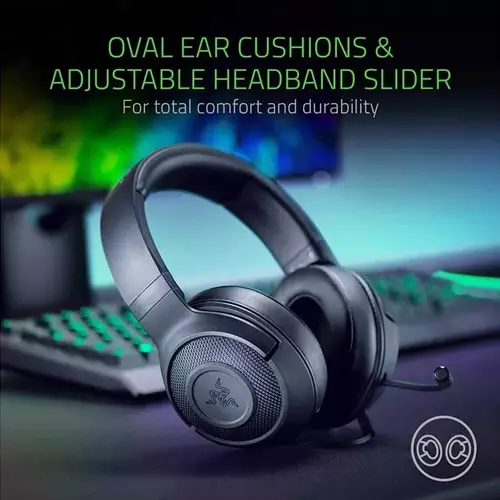 Razer Kraken X Essential 7.1 Wired Gaming Headphone - Black-gallery-2
