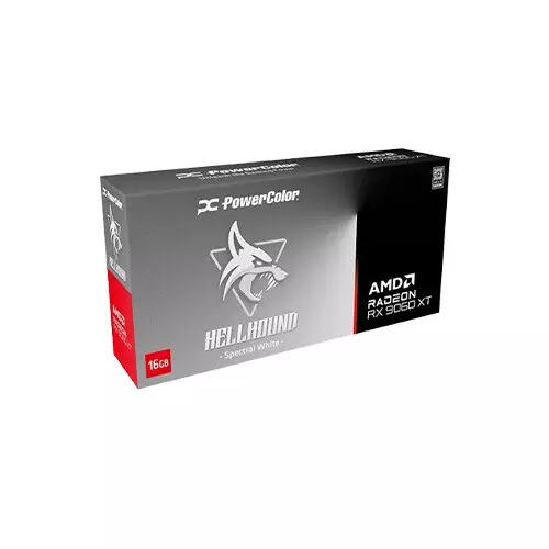 Powercolor RX9060XT 16G-L/OC/WHITE Hellhound Spectral AMD Radeon RX 9060 XT 16GB GDDR6 White Graphics Card-gallery-2