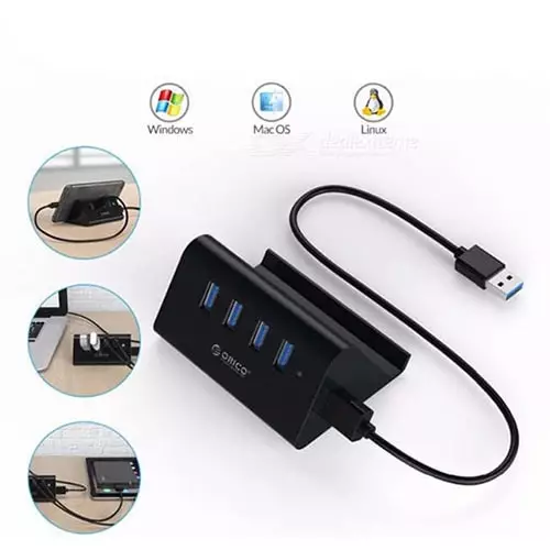 ORICO 5Gbps 4 ports (SHC-U3) USB 3.0 / 2.0 HUB for Desktop Laptop with Stand Holder
