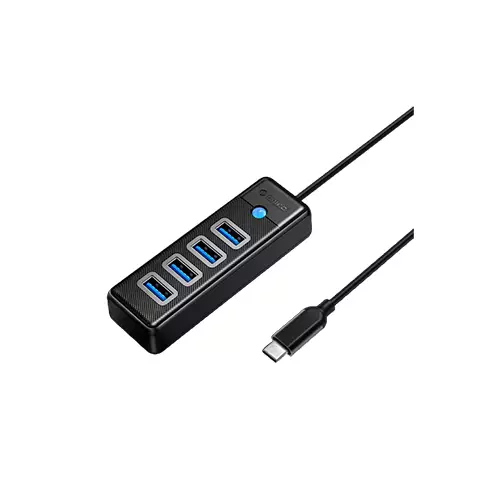 ORICO PW4U-C3 4 PORTS TYPE-C TO USB3.0 HUB (BLACK)-gallery-1