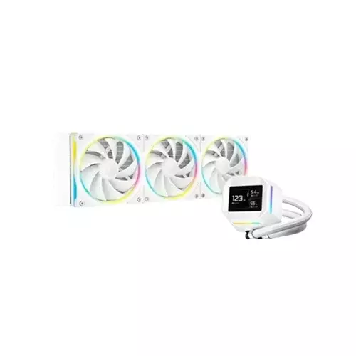 Deepcool LM360 ARGB 360mm Liquid Cooler with Mini LCD Screen (White)