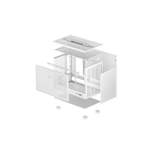 Deepcool CH160 MESH mini tower Mini-ITX Case - White-gallery-1