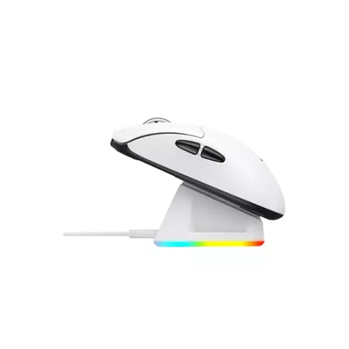 Havit Starblaze-2 H.KRAKEN Tri-mode White Gaming Mouse With RGB Charging Dock-gallery-1