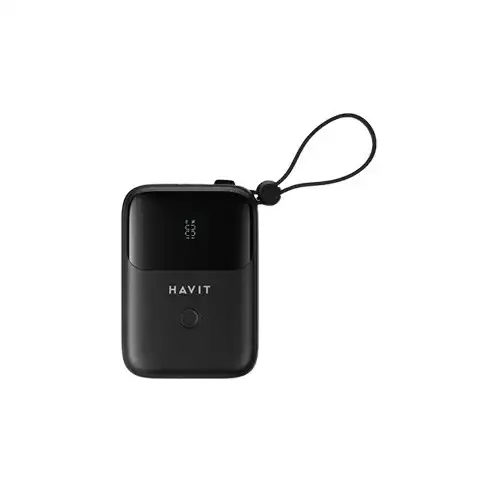 Havit PB5215 USB-C 10000mah Digital Display Power Bank With Lightning Cable