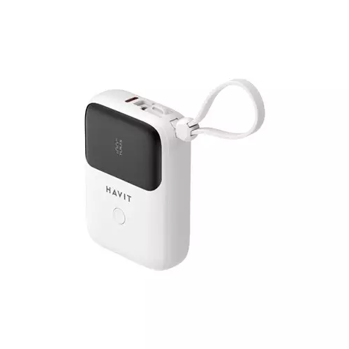 Havit PB5215 USB-C 10000mah Digital Display Power Bank With Lightning Cable-gallery-3
