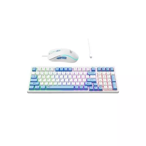 HAVIT KB891CM USB Rainbow Backlit Keyboard & Mouse Combo-gallery-3