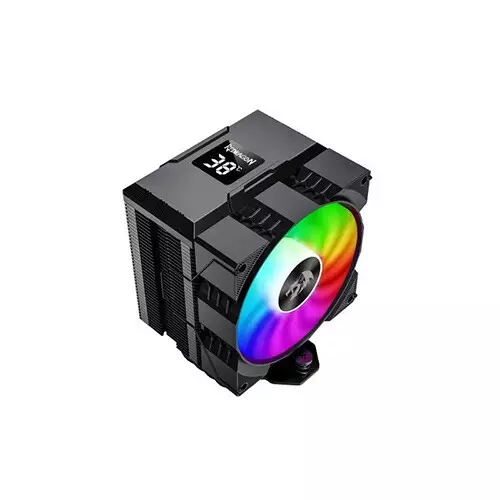 REDRAGON CC-1014 CPU Cooler With Temperature Display 9cm RGB Fan 4 Heat Pipes-gallery-1