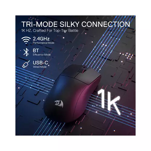 Redragon K1NG M916 LIT 1K Hz Tri-Mode Wireless Gaming Mouse-gallery-2