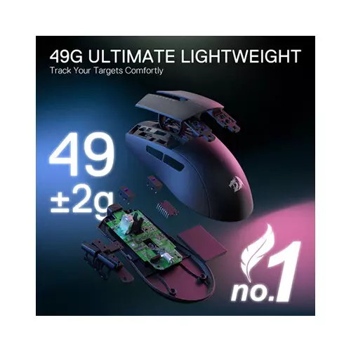Redragon K1NG M916 LIT 1K Hz Tri-Mode Wireless Gaming Mouse-gallery-3