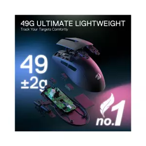 Redragon K1NG M916 LIT 1K Hz Tri-Mode Wireless Gaming Mouse-gallery-3
