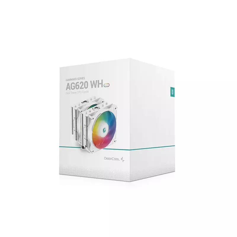 DEEPCOOL AG620 WH ARGB 120MM DUAL TOWER CPU AIR COOLER-gallery-1