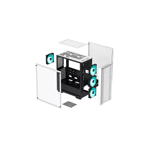 Deepcool CC560 WH V2 High Airflow 4X Pre-Installed Mid-Tower Case-gallery-3