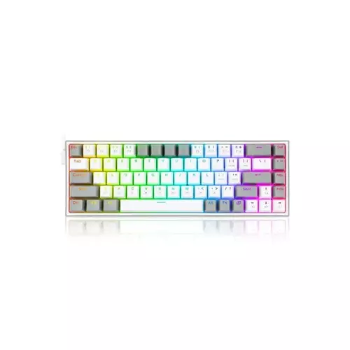 Redragon K631 Castor 65% Wired RGB Gaming Keyboard (White-Gray)-gallery-1