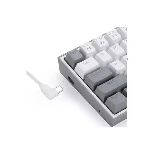 Redragon K631 Castor 65% Wired RGB Gaming Keyboard (White-Gray)-gallery-2