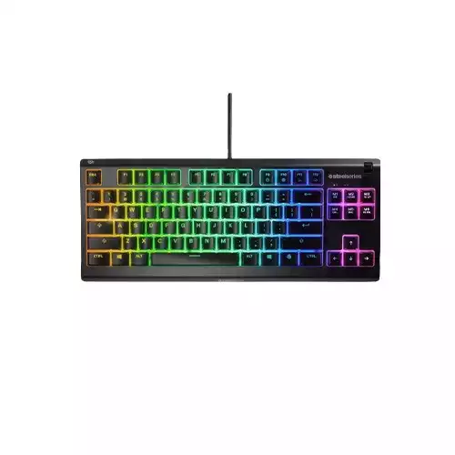 SteelSeries Apex 3 TKL RGB Water Resistant Quiet Tenkeyless Keyboard