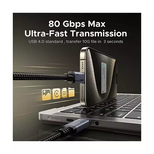 Ugreen L706 (65383) USB4 Gen4 80Gbps 240W Type-C Male to Type-C Male Cable-gallery-3