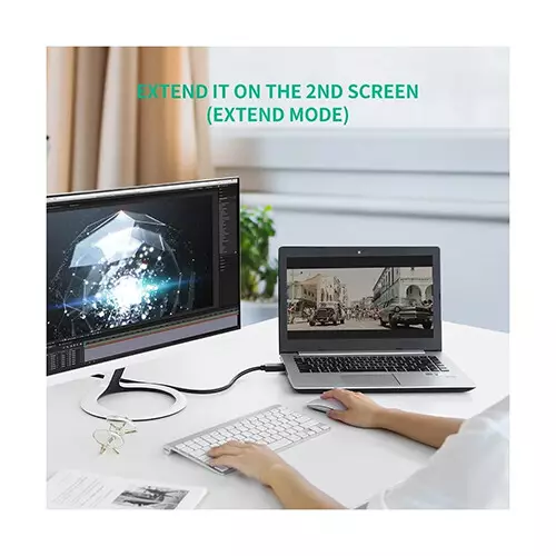 UGREEN DP105 (10247) 1.5M DP Male to VGA Male Cable-gallery-1