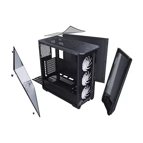 Phanteks Eclipse P400A Tempered Glass DRGB ATX Mid Tower Case (Black)-gallery-1