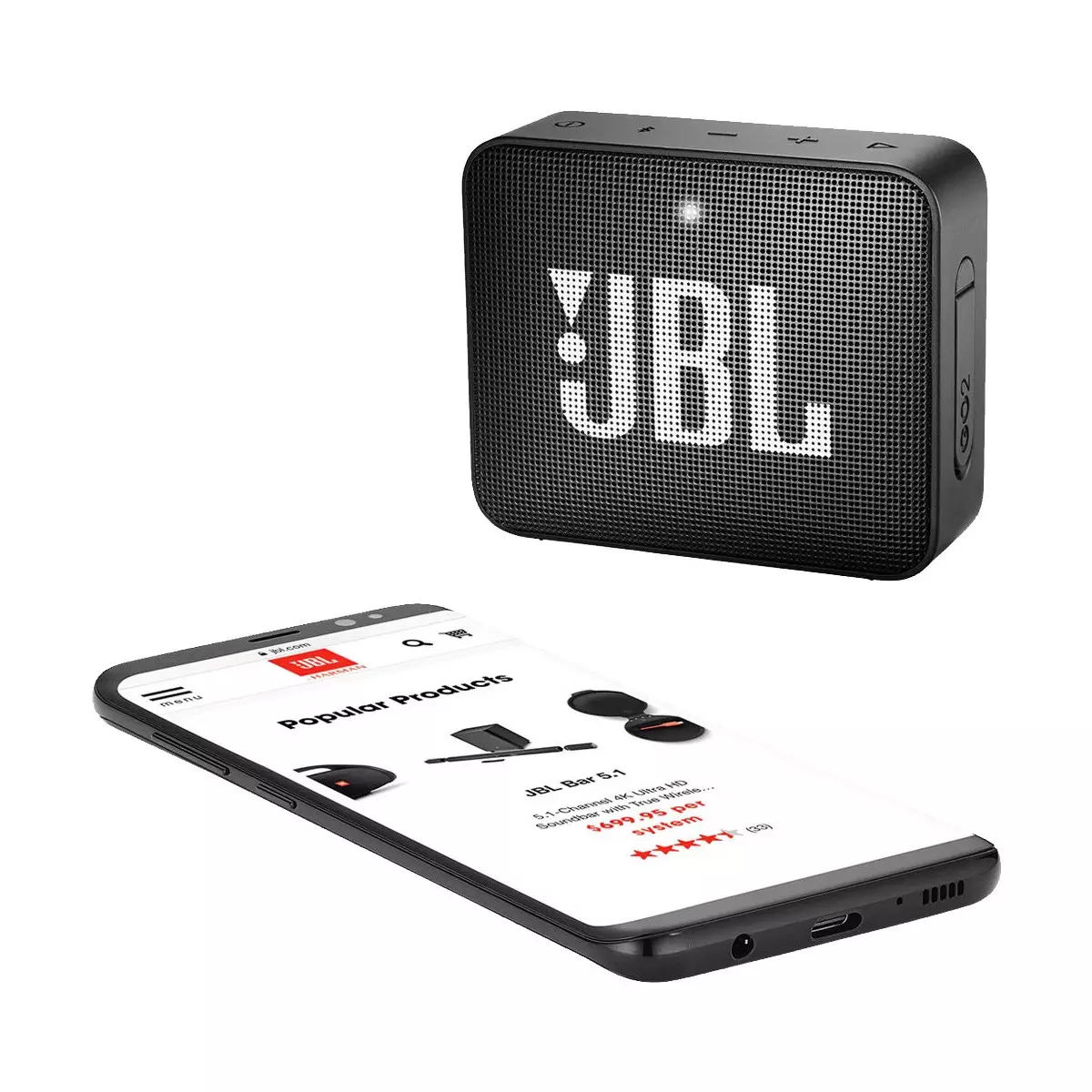 JBL GO 2 Black Portable Bluetooth Speaker-gallery-1