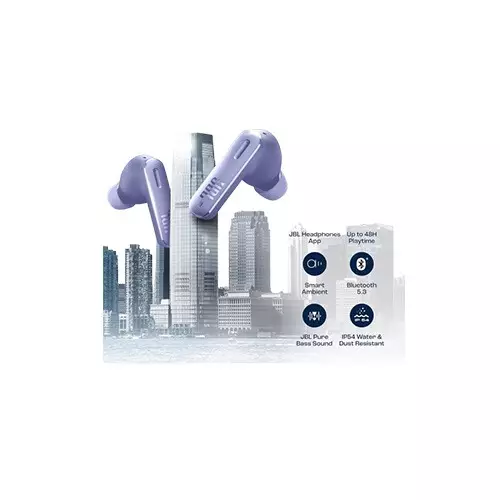 JBL Tune Beam In Ear Wireless TWS Earbuds with Mic (Purple)-gallery-5