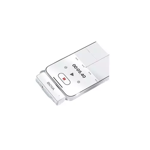 Boya BOYALINK-W All-in-one Design Wireless Microphone System (White)-gallery-2