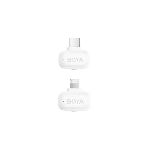 BOYA Mini-13 Wireless Noise Cancellation & 3-Level Voice Changer Microphone System-gallery-2