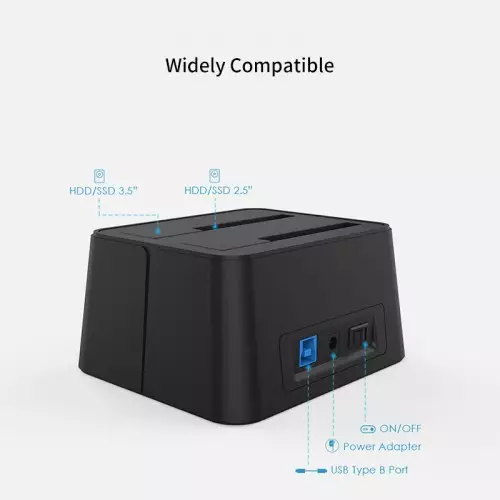 Wavlink WL-ST334U USB 3.0 to SATA Dual Bay External Hard Drive Docking Station-gallery-1