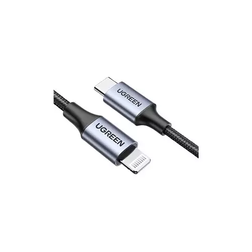 UGREEN US304 1M USB-C to Lightning Charging Black Data Cable-gallery-2