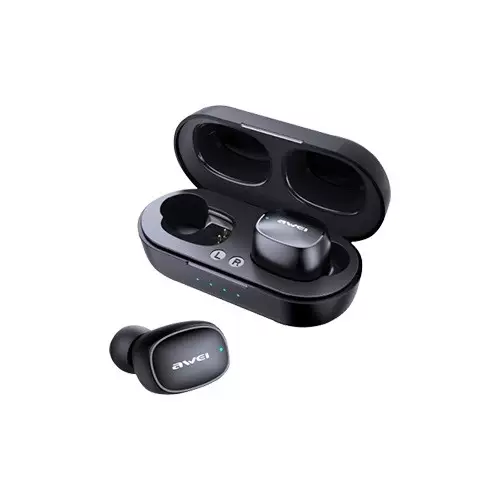 Awei T13 Touch TWS Dual Ear Bluetooth Earbuds With Charging Doc-gallery-1