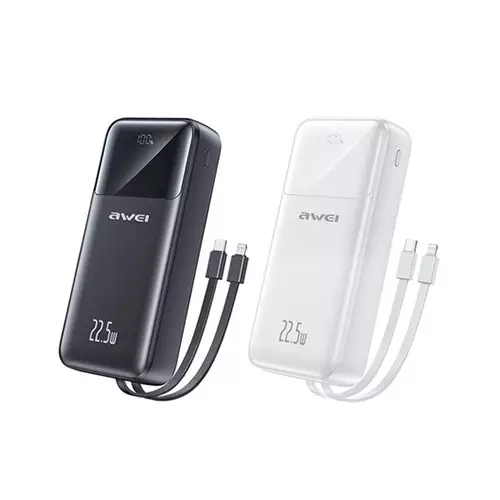 Awei P106K 10000mAh PD22.5W 5in 1 Power Bank With Cable-gallery-2