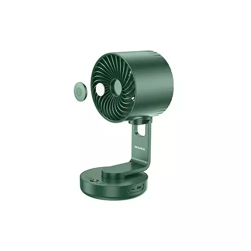 Awei F34 Folding Long Duct Circulator Rechargeable Fan with Night Lamp-gallery-1