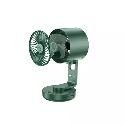 Awei F34 Folding Long Duct Circulator Rechargeable Fan with Night Lamp-gallery-2