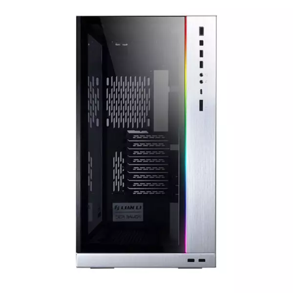LIAN LI O11 Dynamic XL ROG Tempered Glass Full Tower Gaming Case - Silver-gallery-1