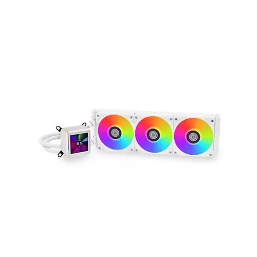 Lian Li Galahad II LCD ARGB 360mm AIO Liquid CPU Cooler (White)-gallery-1