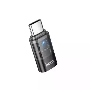 Hoco UA36D Type-C male to Lightning female Transparent Converter (Black)