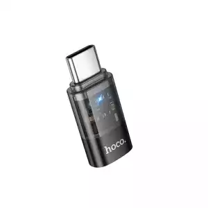 Hoco UA36D Type-C male to Lightning female Transparent Converter (Black)