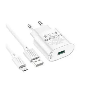 Hoco C109A 18W QC3.0 Charger with Micro USB Cable-gallery-1
