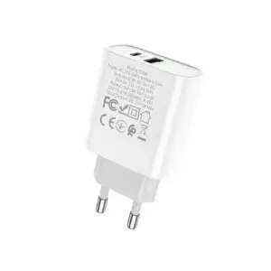 Hoco C80A 20W Dual Port Charger Adapter-gallery-1
