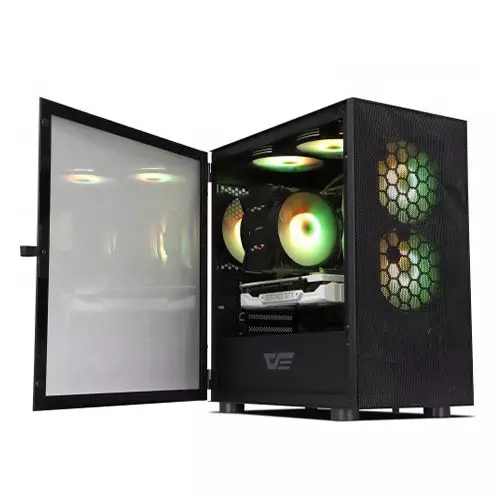 Aigo DarkFlash DLM21 MESH Tower Tempered Glass Micro-ATX Case-gallery-2