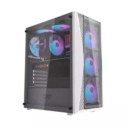 Aigo DarkFlash DK352 PLUS Tempered Glass ATX Case (WHITE)-gallery-1