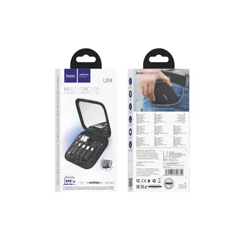 Hoco U114 Treasure Box Storage Multi Functional Charging Data Cable Set-gallery-2
