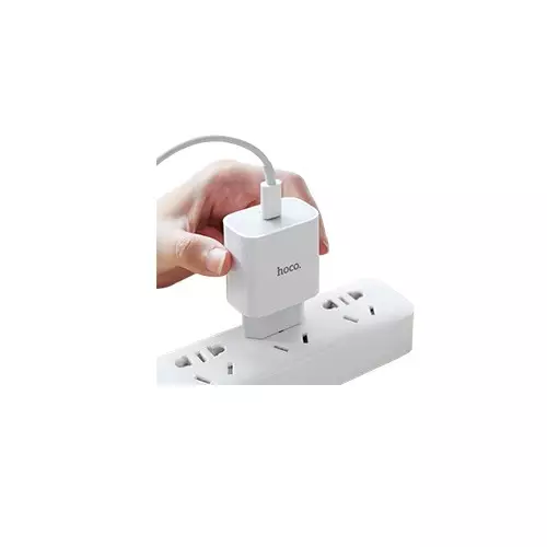 Hoco C76A Speed source PD3.0 EU Type-C output set White Wall charger with cable-gallery-3