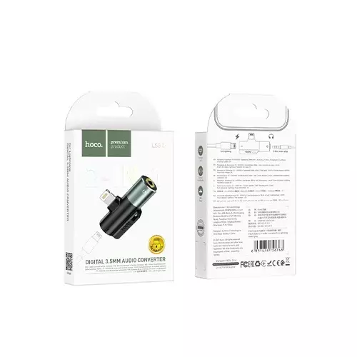 Hoco LS32 Lightning 2-in-1 Digital 3.5 Audio Converter-gallery-2