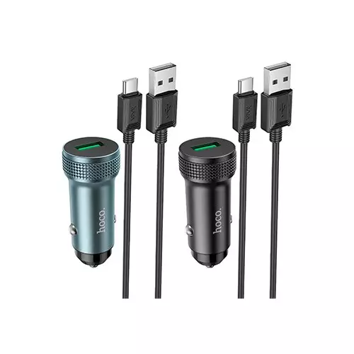 Hoco Z49A 18W Fast Charging Car Charger with Type C-gallery-3