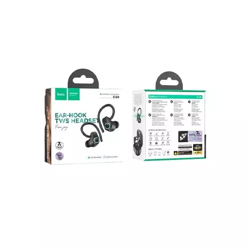 Hoco EQ8 In-Ear True Wireless Bluetooth Black Earbuds-gallery-2