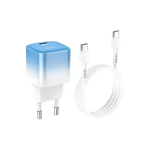 Hoco C101A 20W PD Charger Adapter with Type-C Cable-gallery-1